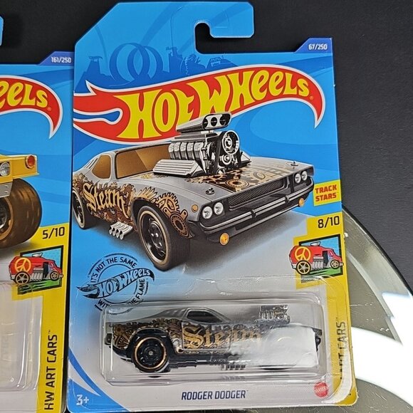 Four Hot Wheels Diecast Art Car Humvee Transit Dodger 67 C10 Sealed 161 67 64 83 - Picture 3 of 10
